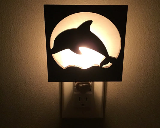 Interchangeable Night Light Shade - Dolphin/Porpoise Design