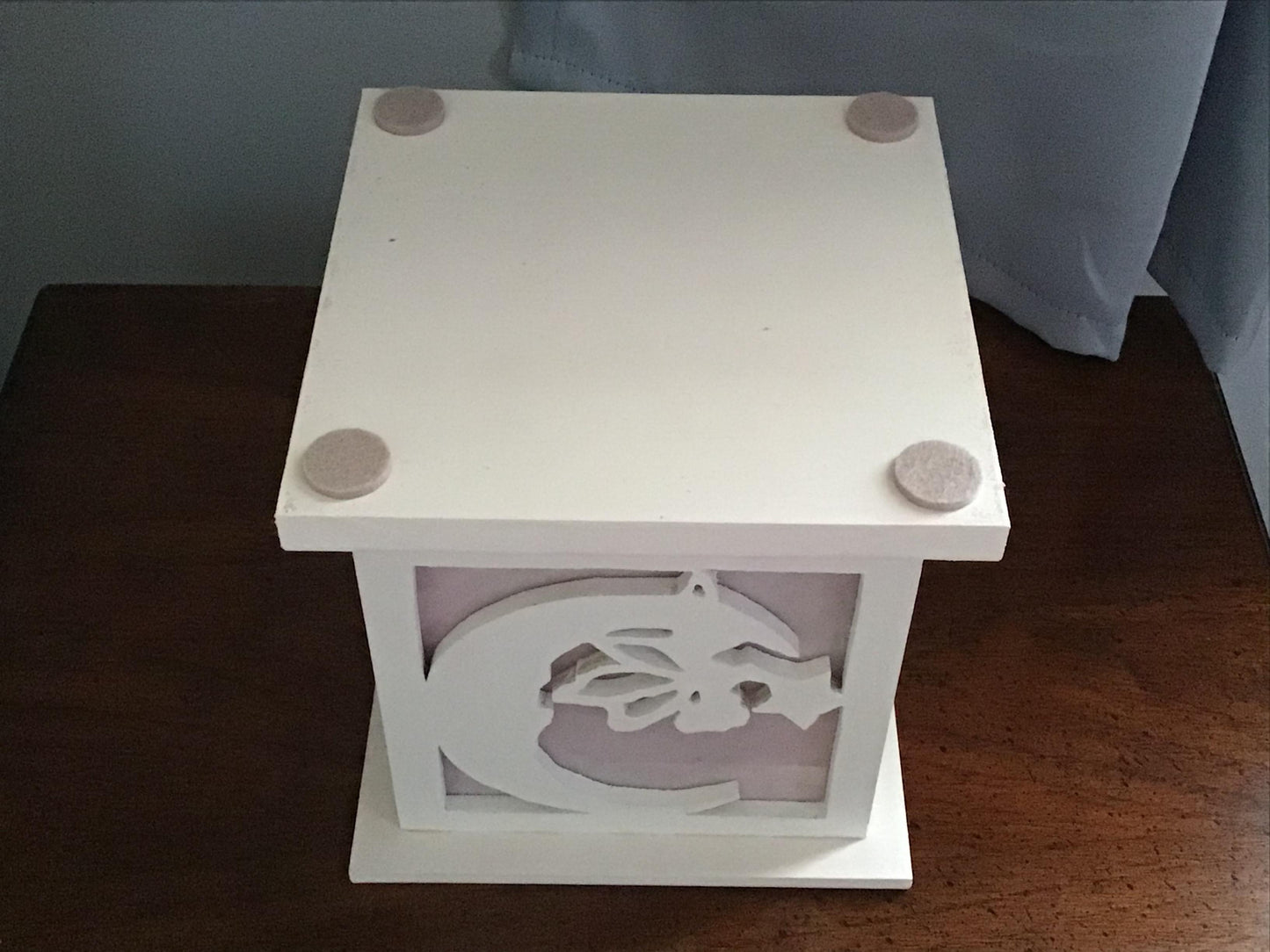 Rustic Wood Accent/Table Lamp - Celestial Fairy Design