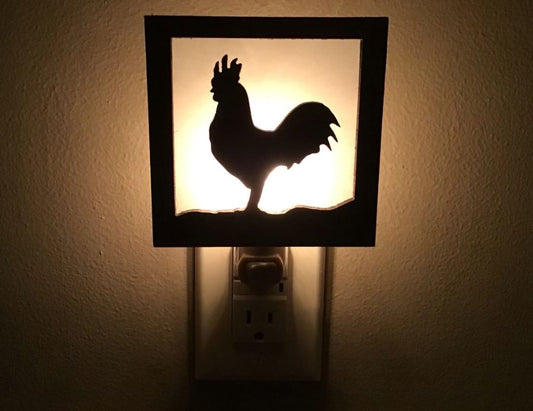 Interchangeable Night Light Shade - Rooster Design