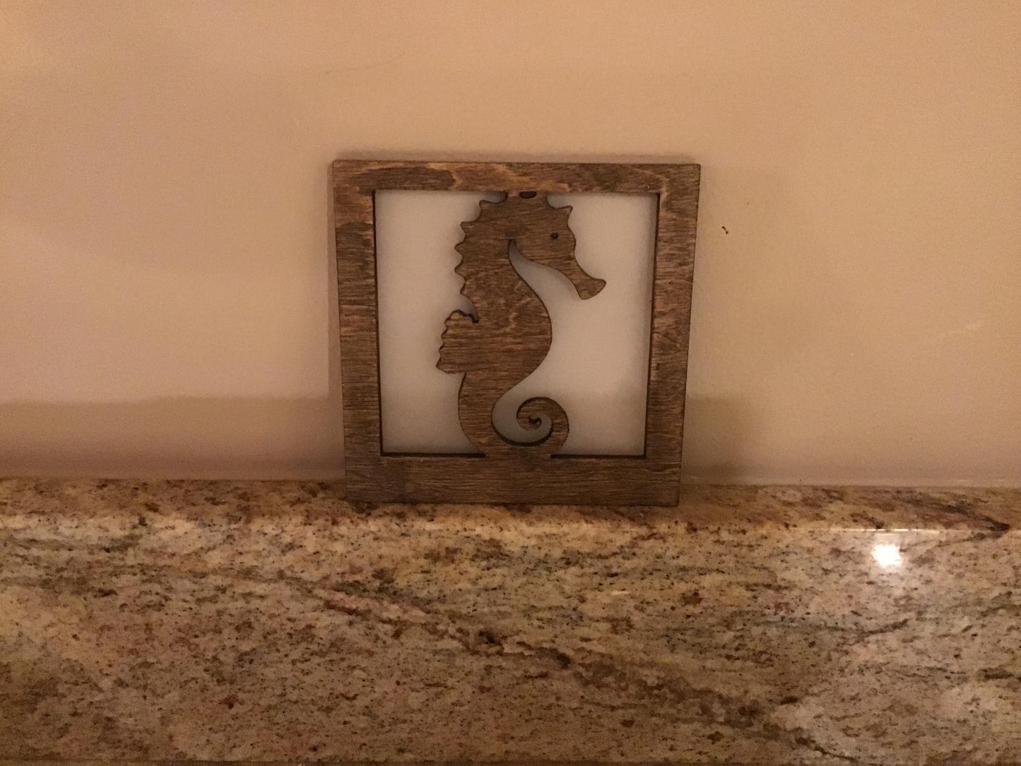 Swivel Night Light with Interchangeable Shade - Seahorse Design
