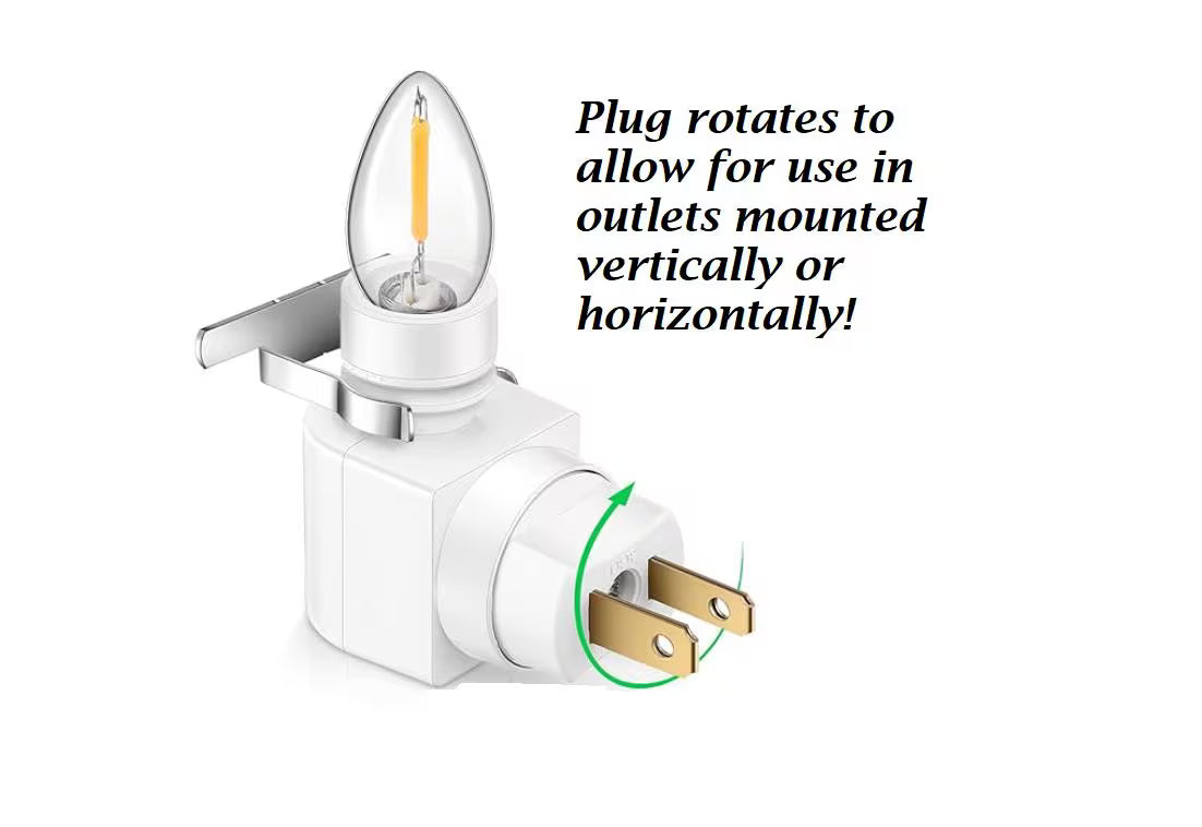 Swivel Night Light with Interchangeable Shade - Mermaid Design