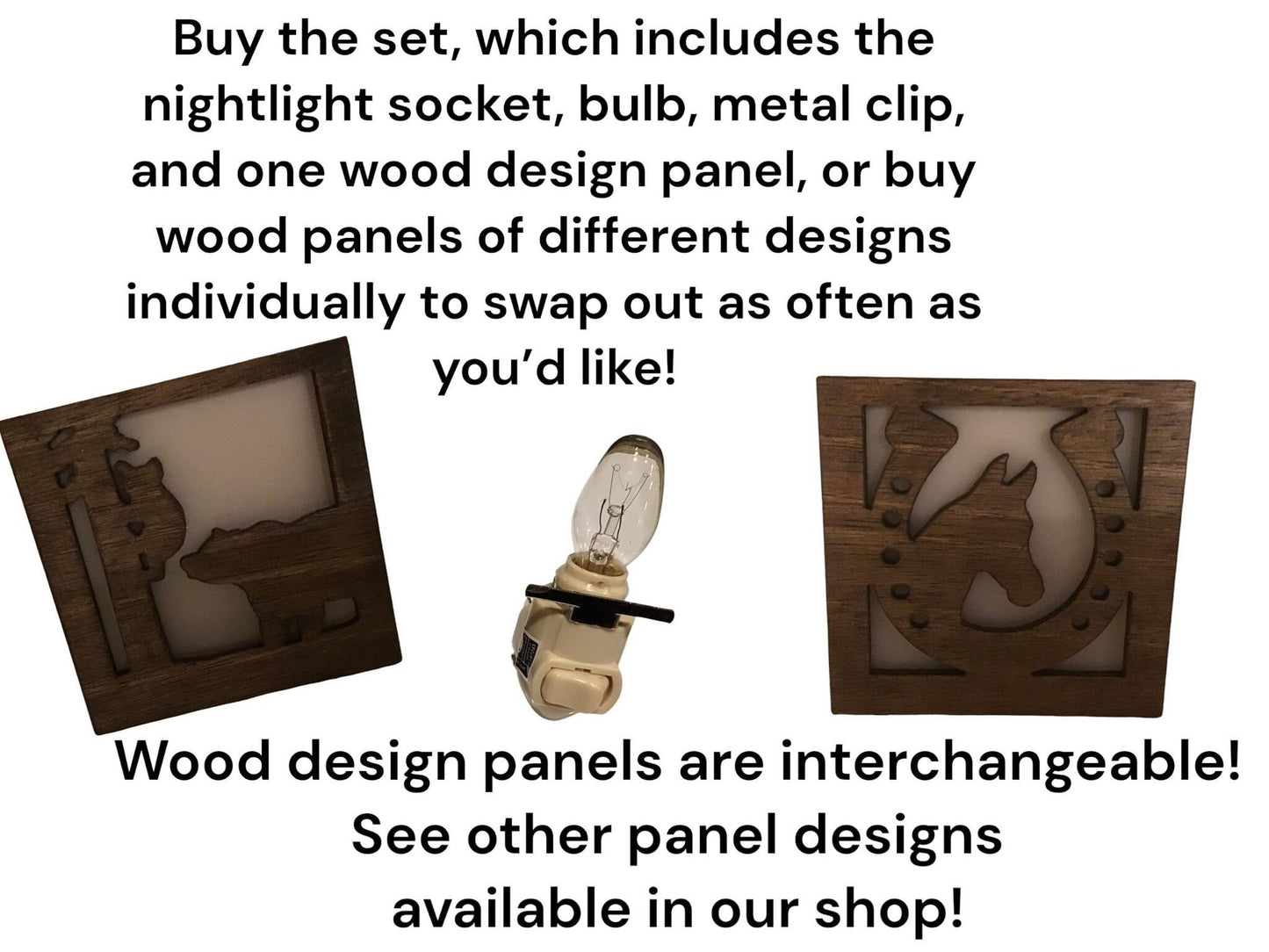 Swivel Night Light with Interchangeable Shade - Mama Bear and Tree-Climbing Cub Design