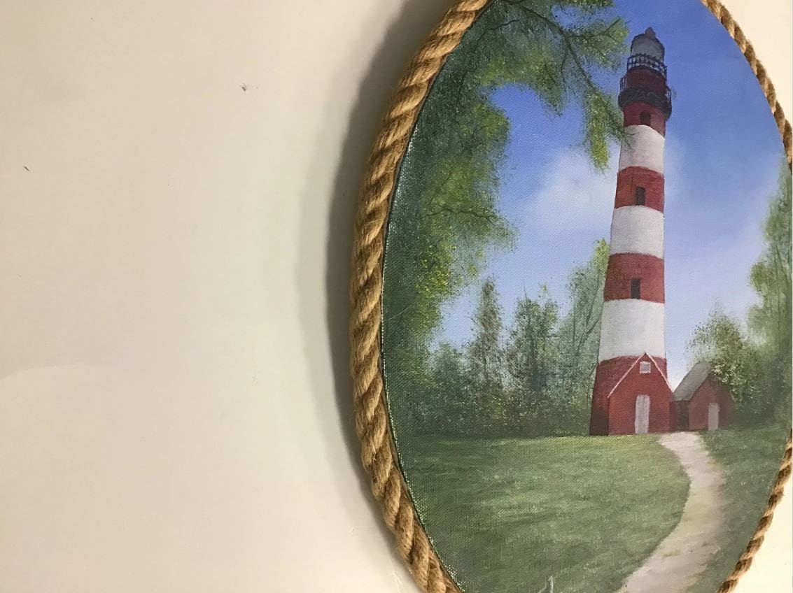 "Assateague Light" Original Oil Painting