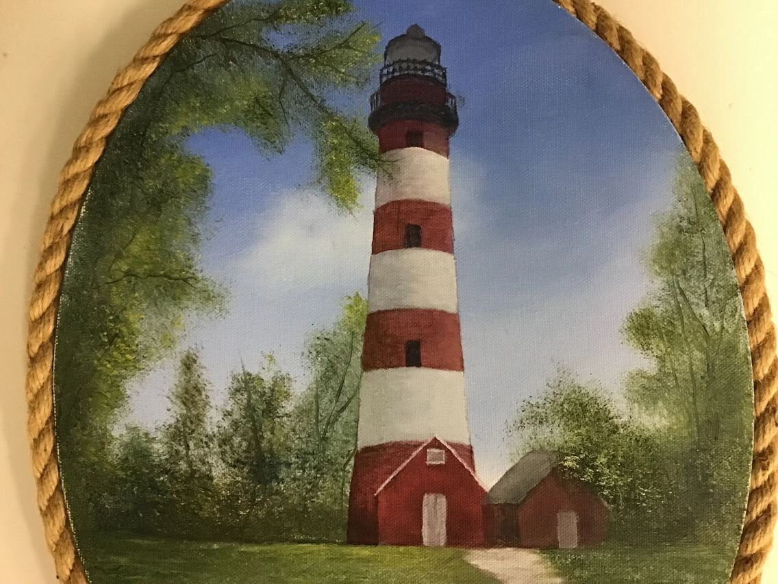 "Assateague Light" Original Oil Painting