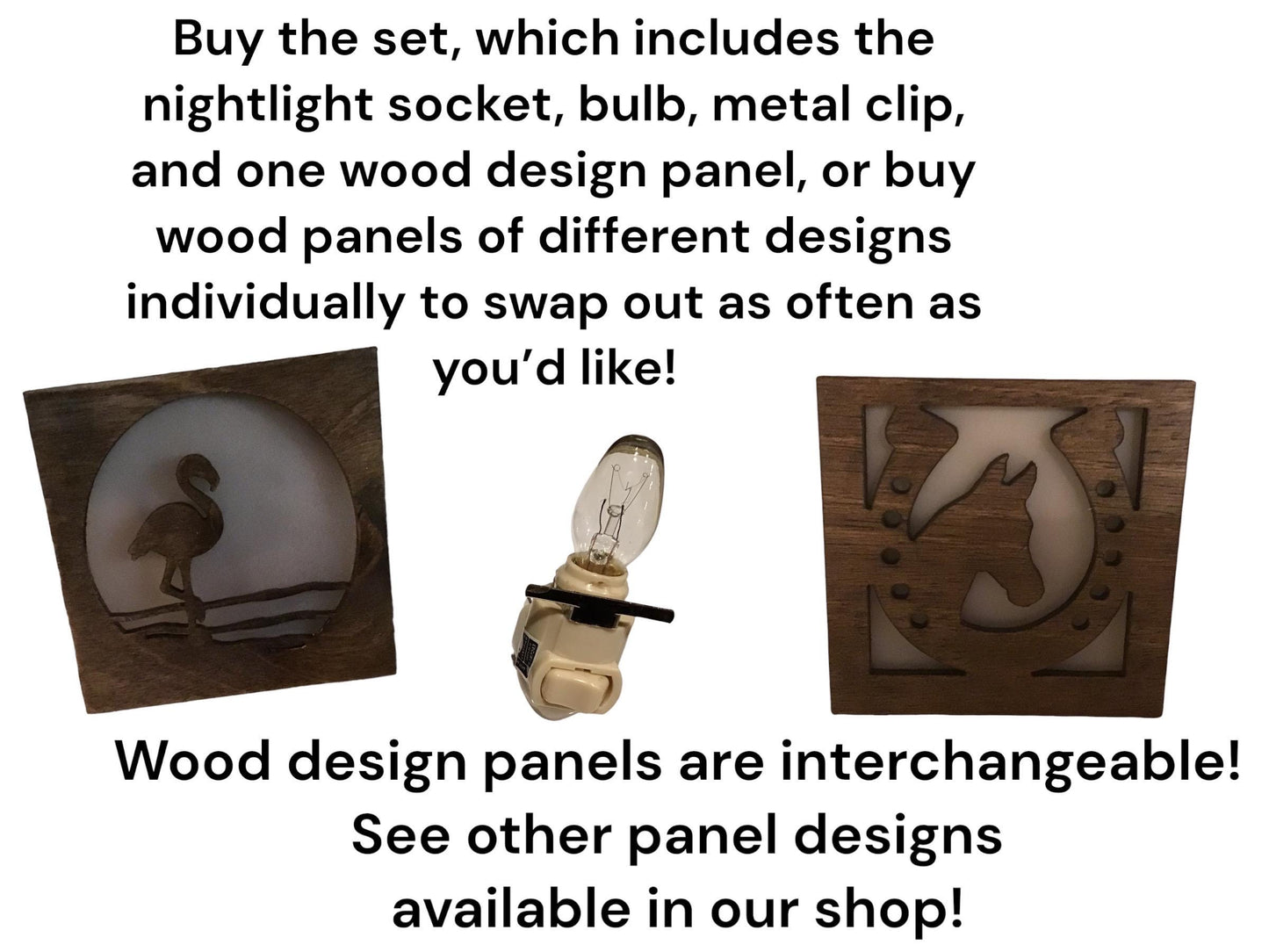 Swivel Night Light with Interchangeable Shade - Flamingo Design