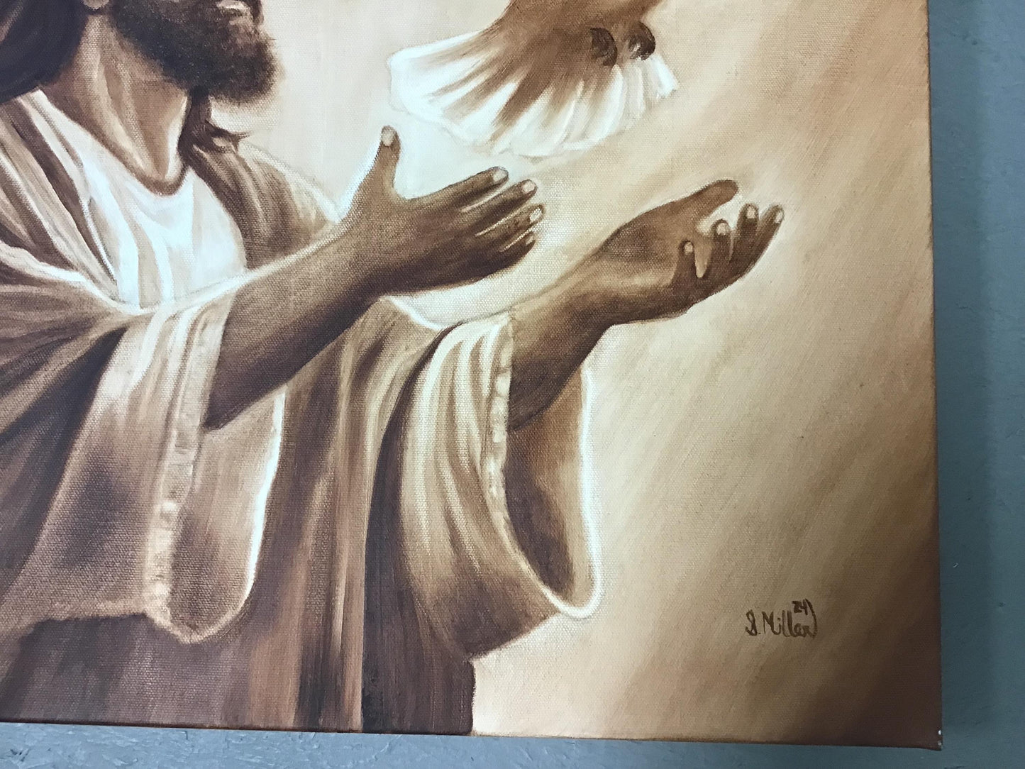 "Prince of Peace" Original Oil Painting, 20" x 20" on Gallery Wrap Canvas