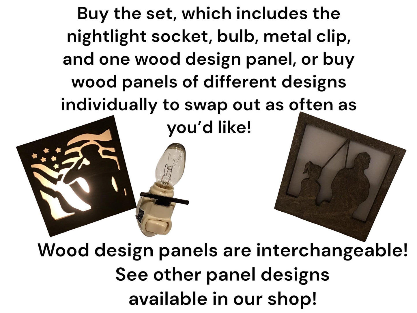 Swivel Night Light with Interchangeable Shade - Soldier with American Flag Design