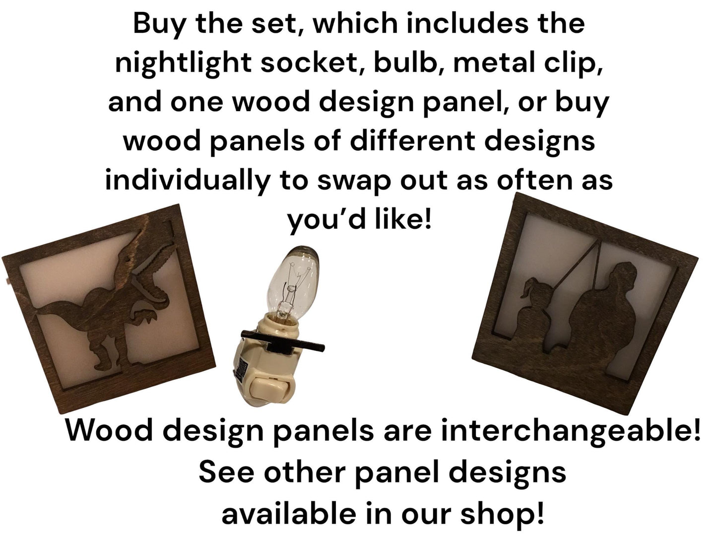 Swivel Night Light with Interchangeable Shade, Tyrannosaurus Rex Dinosaur Design