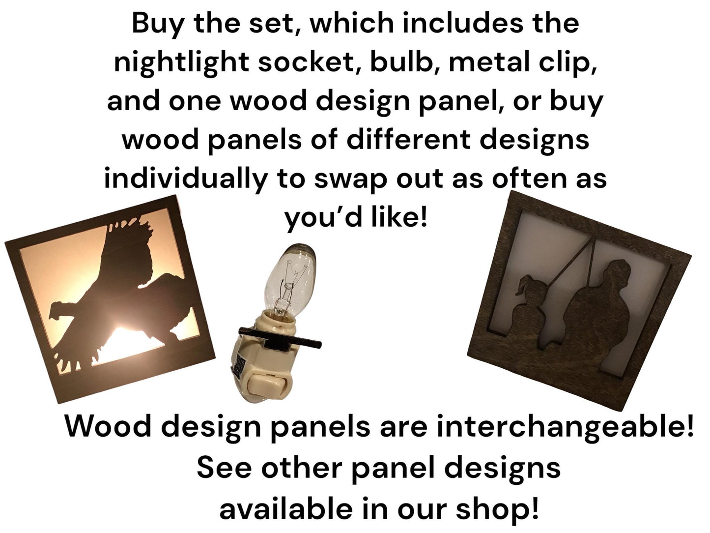 Swivel Night Light with Interchangeable Shade - Wild Turkey Design