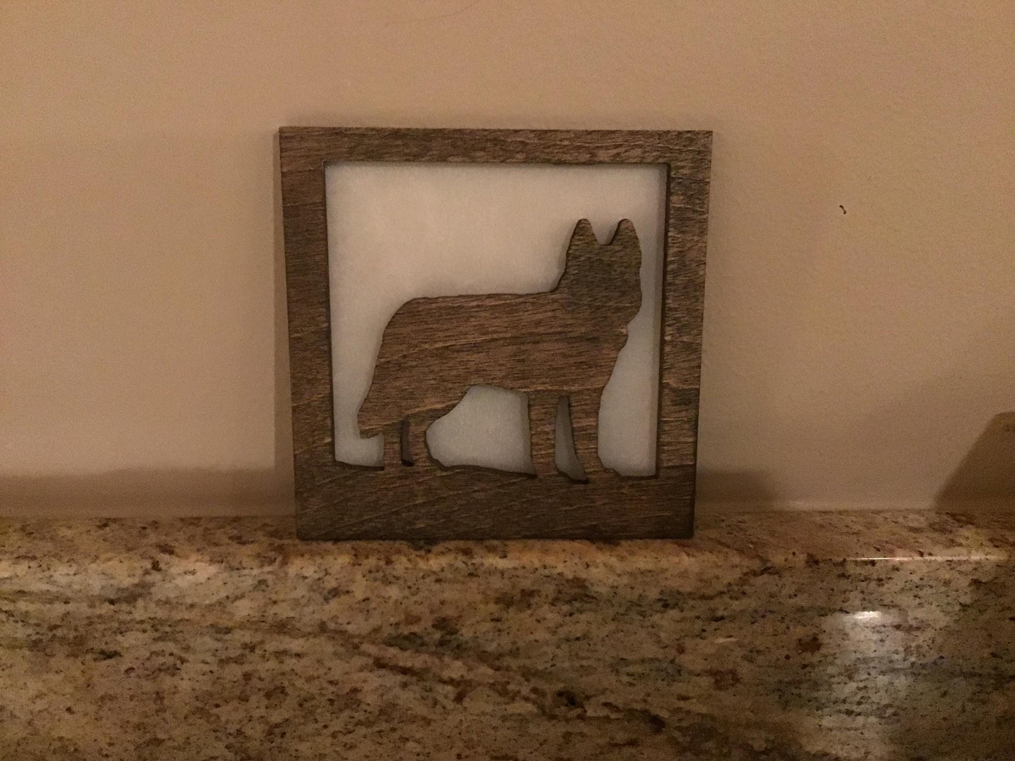 Night Light with Interchangeable Shade - Husky Dog Breed Design