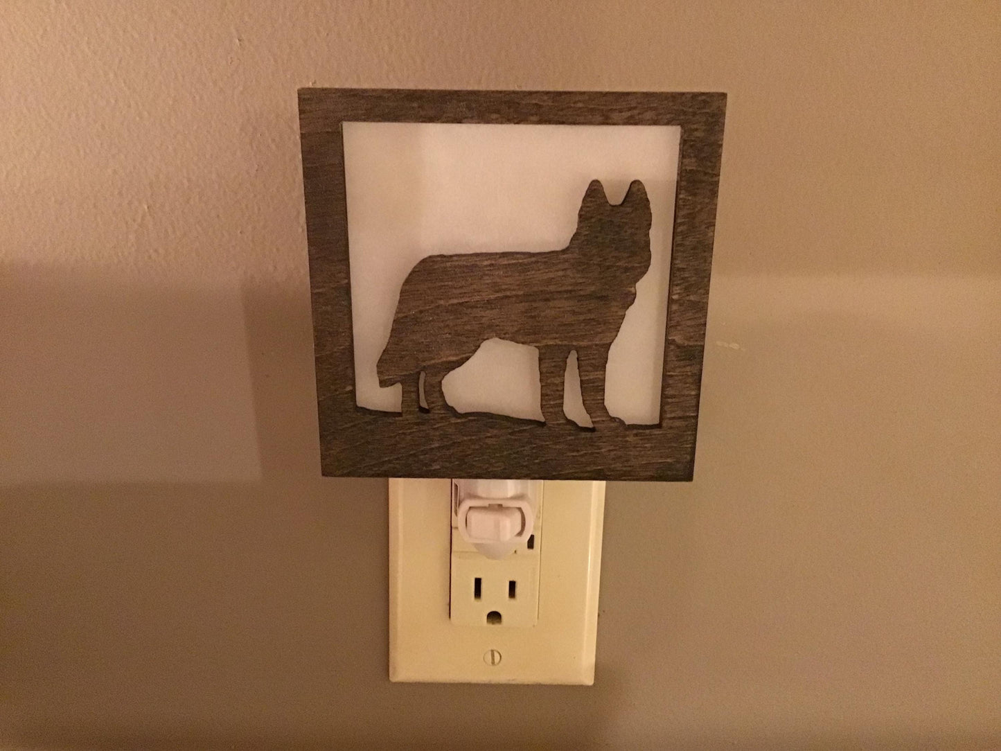Night Light with Interchangeable Shade - Husky Dog Breed Design