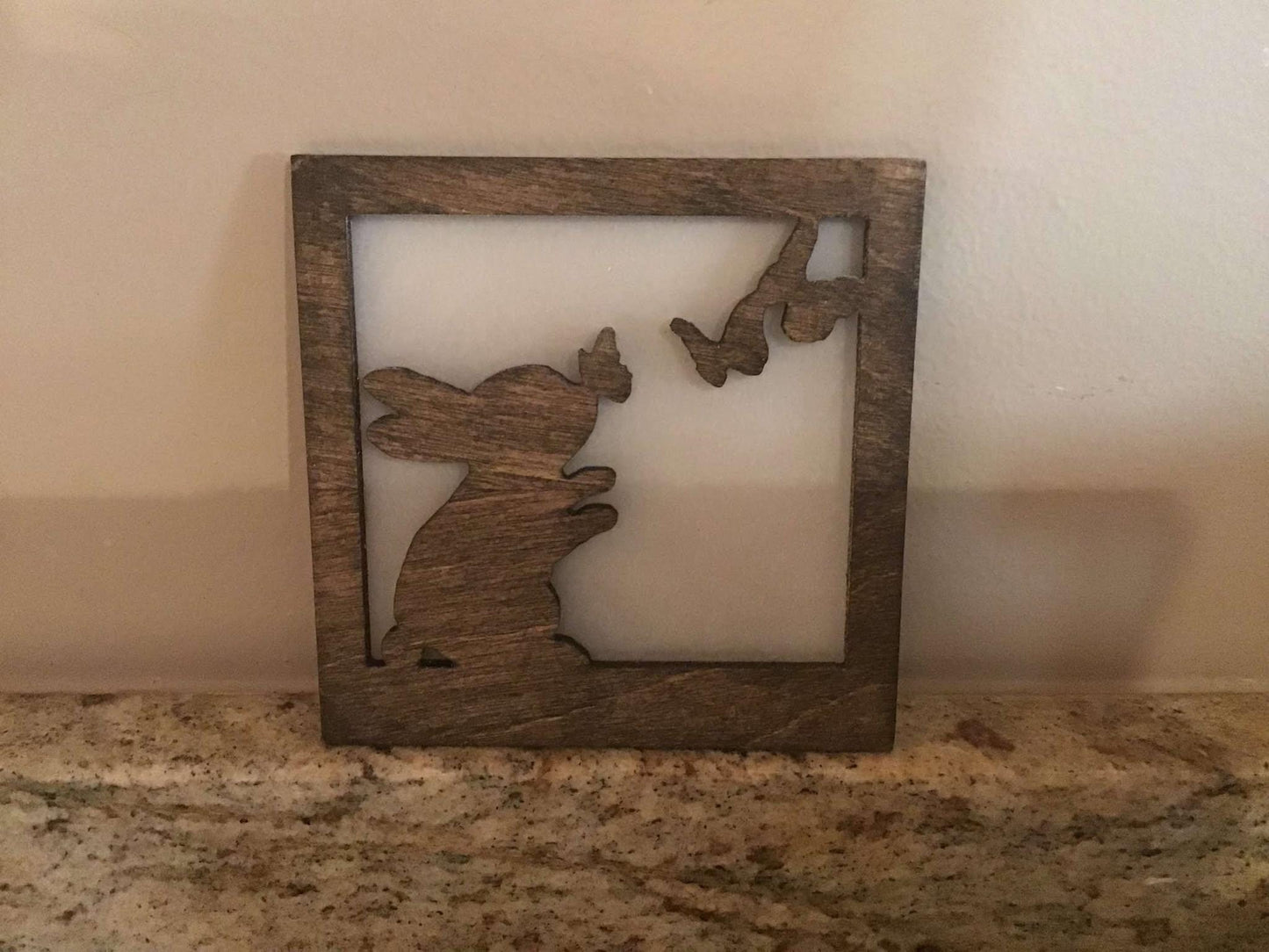 Swivel Night Light with Interchangeable Shade - Easter Bunny with Butterflies Design