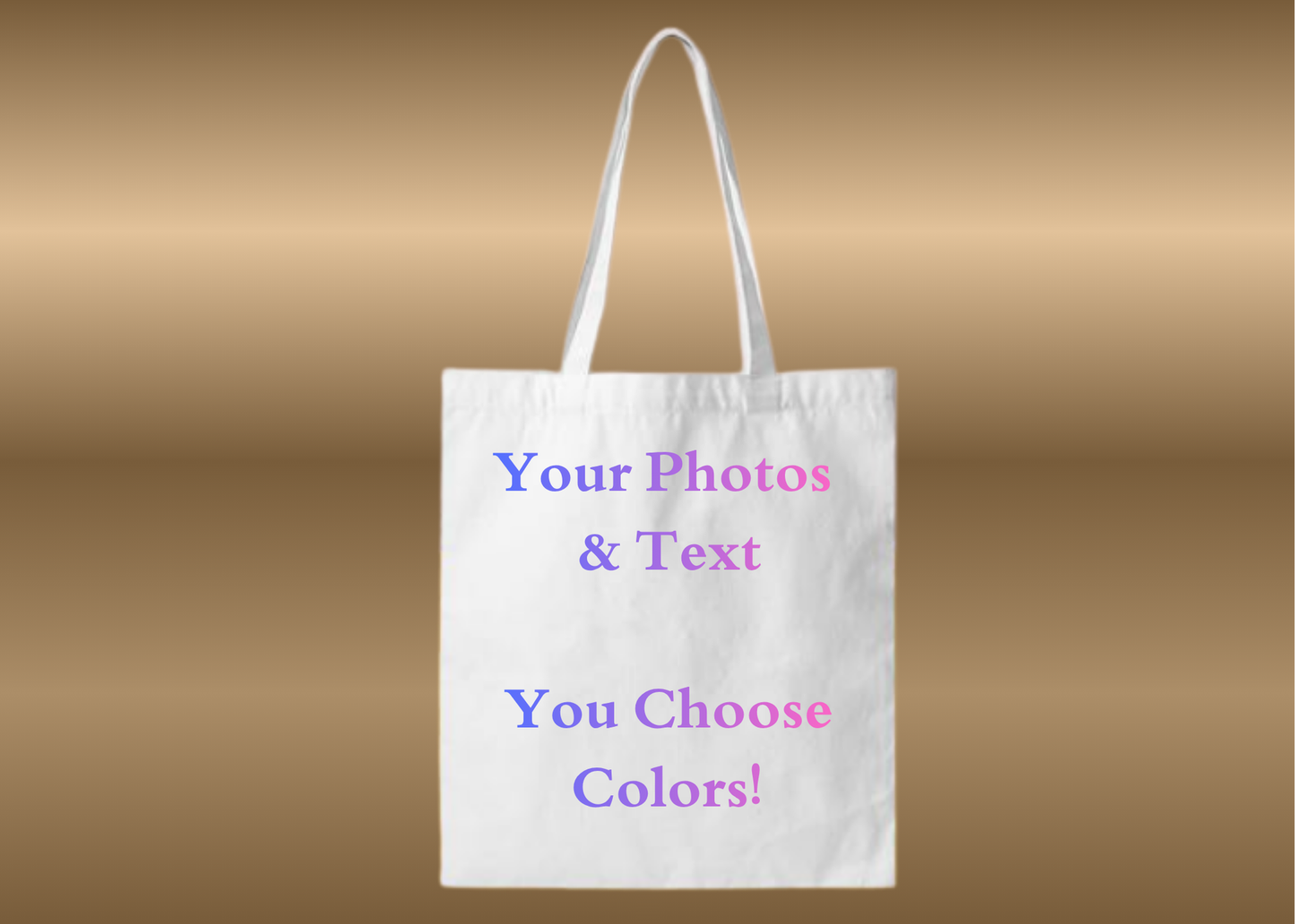 Custom Canvas Tote Bag Design Using Your Photos and/or Text