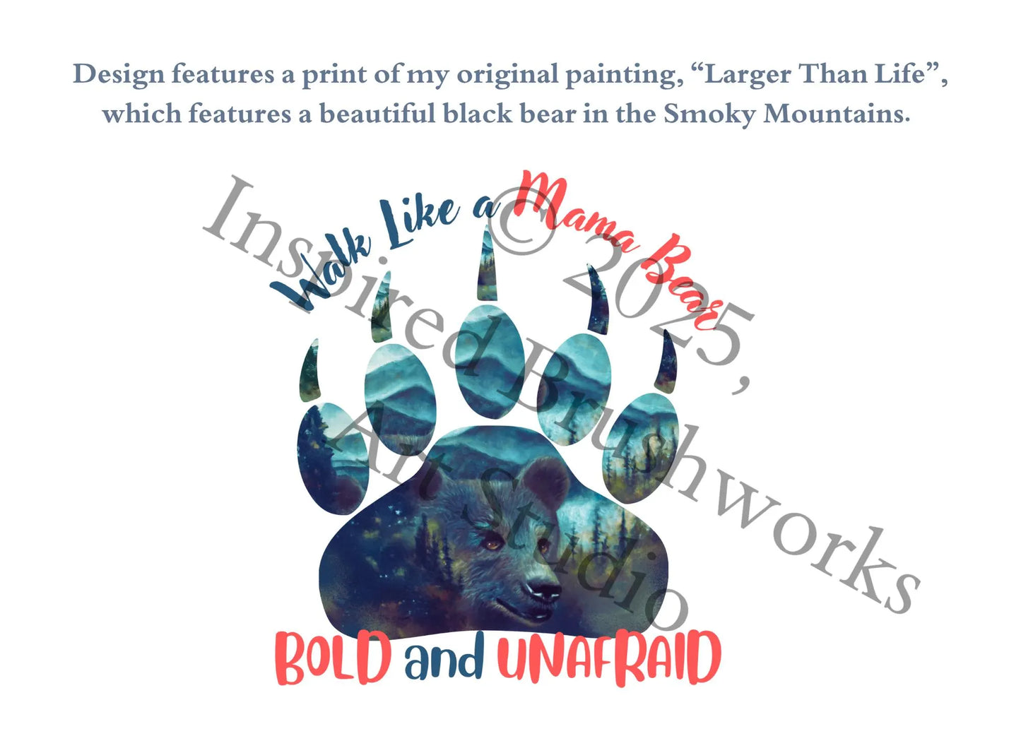 Canvas Tote Bag - "Mama Bear" Design