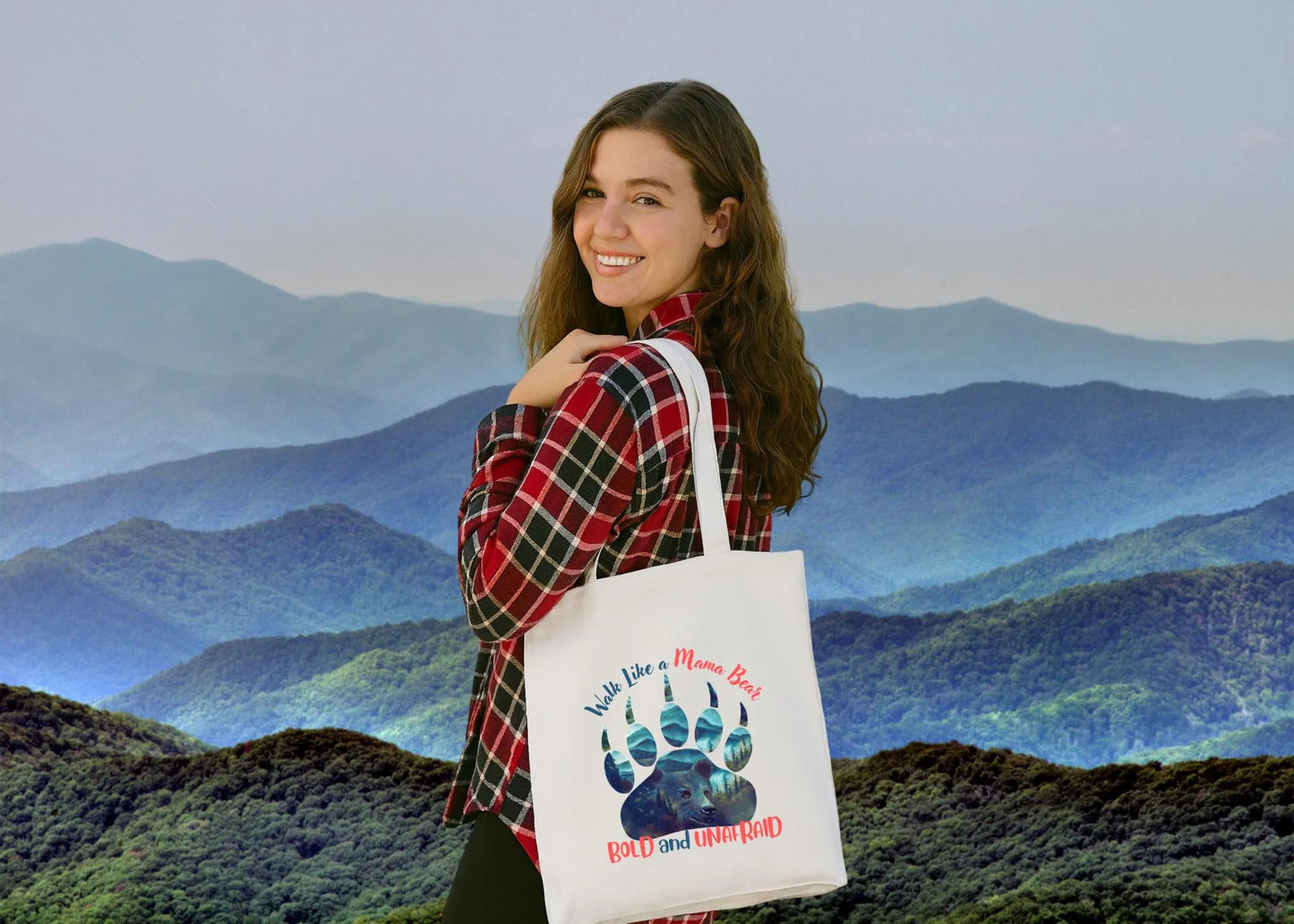 Canvas Tote Bag - "Mama Bear" Design