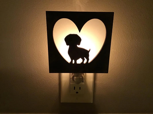 Swivel Night Light with Interchangeable Shade - Dog Breed Design - Dachshund