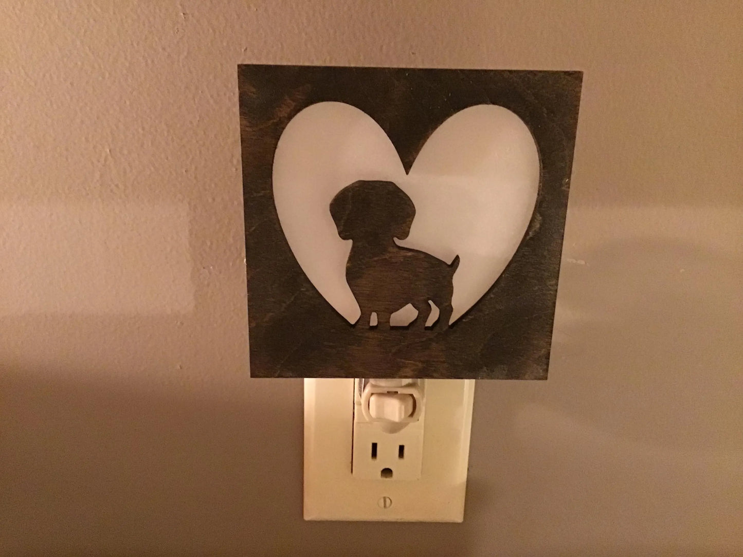 Swivel Night Light with Interchangeable Shade - Dog Breed Design - Dachshund