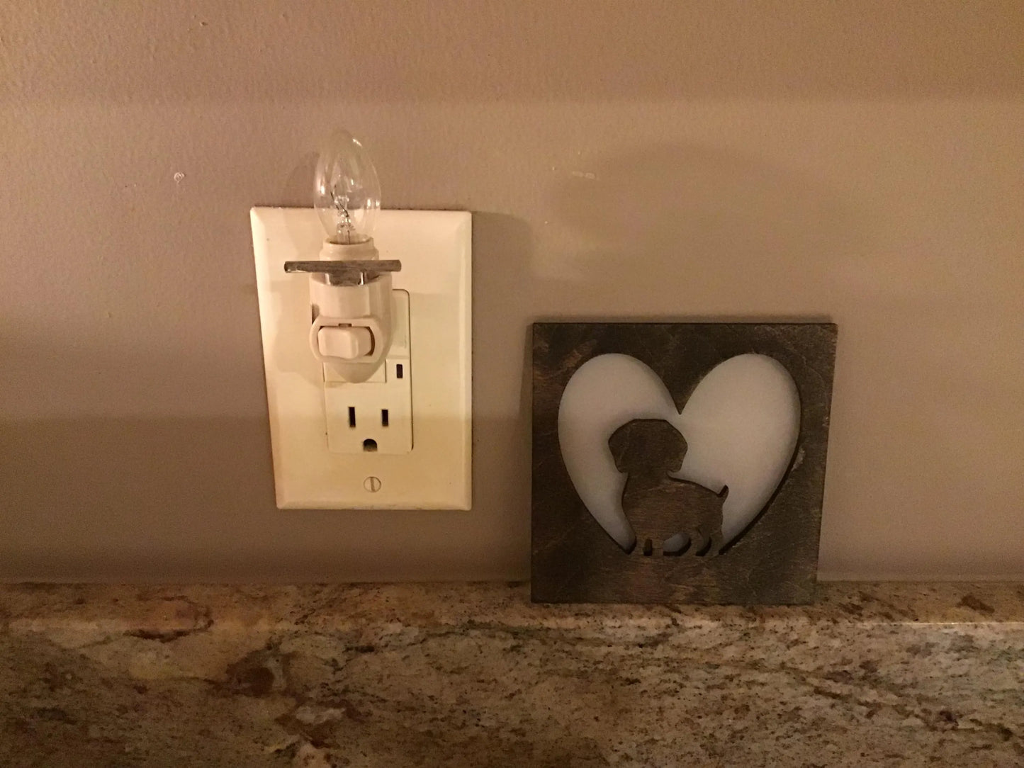 Swivel Night Light with Interchangeable Shade - Dog Breed Design - Dachshund