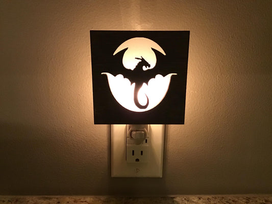 Swivel Night Light with Interchangeable Shade - Dragon Design