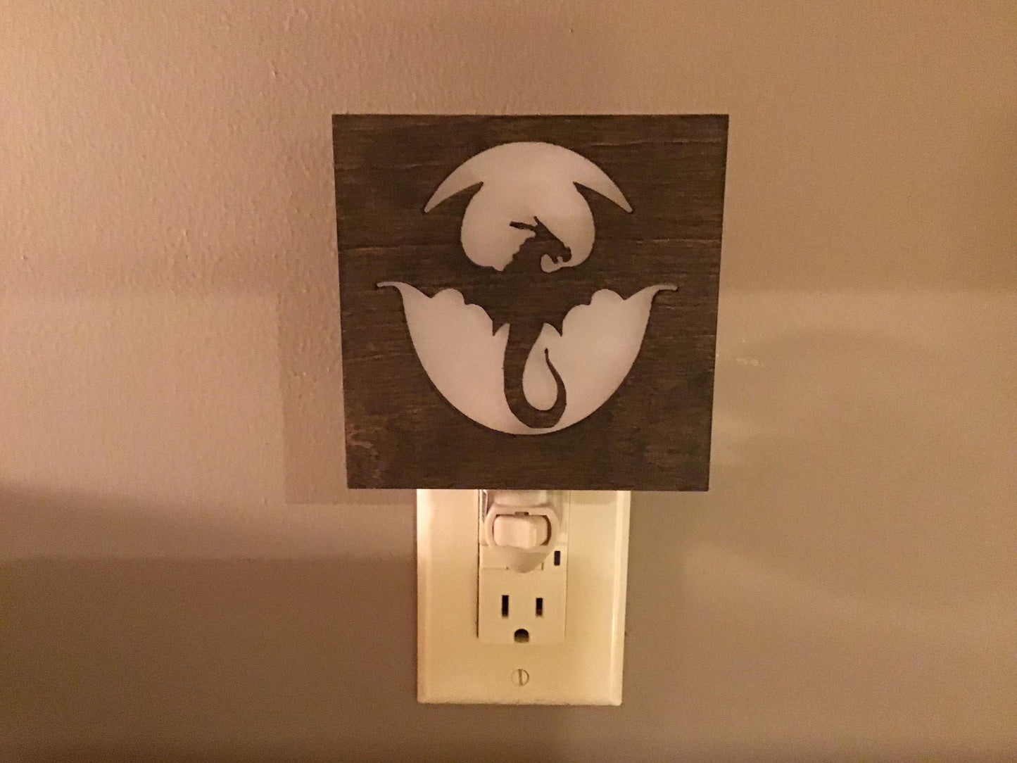 Swivel Night Light with Interchangeable Shade - Dragon Design