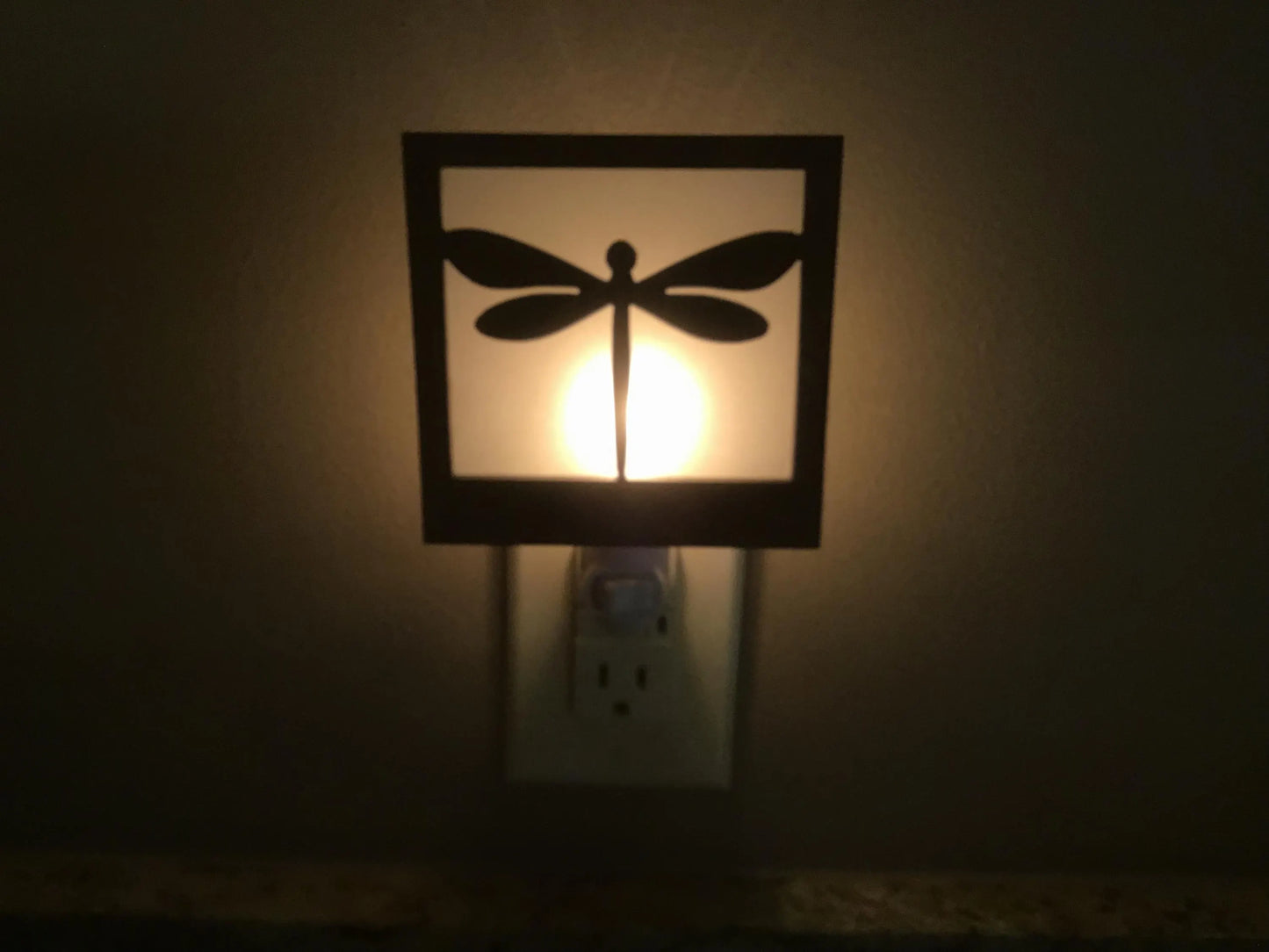 Swivel Night Light with Interchangeable Shade - Dragonfly Design