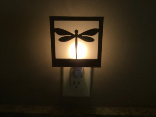 Swivel Night Light with Interchangeable Shade - Dragonfly Design