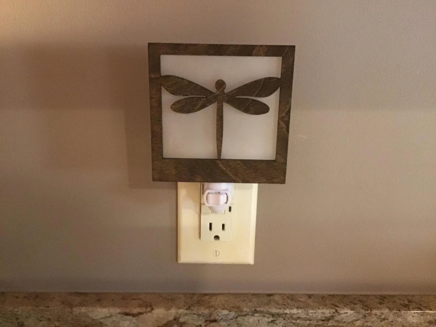 Swivel Night Light with Interchangeable Shade - Dragonfly Design