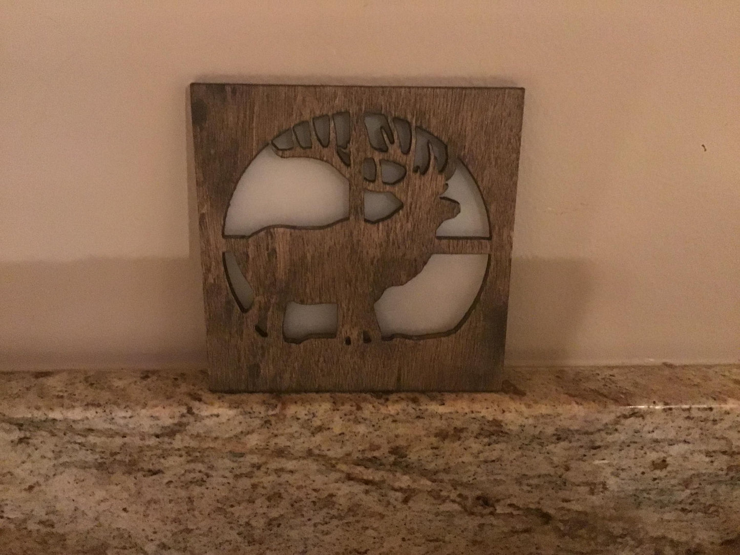 Swivel Night Light with Interchangeable Shade - Elk Hunting Design