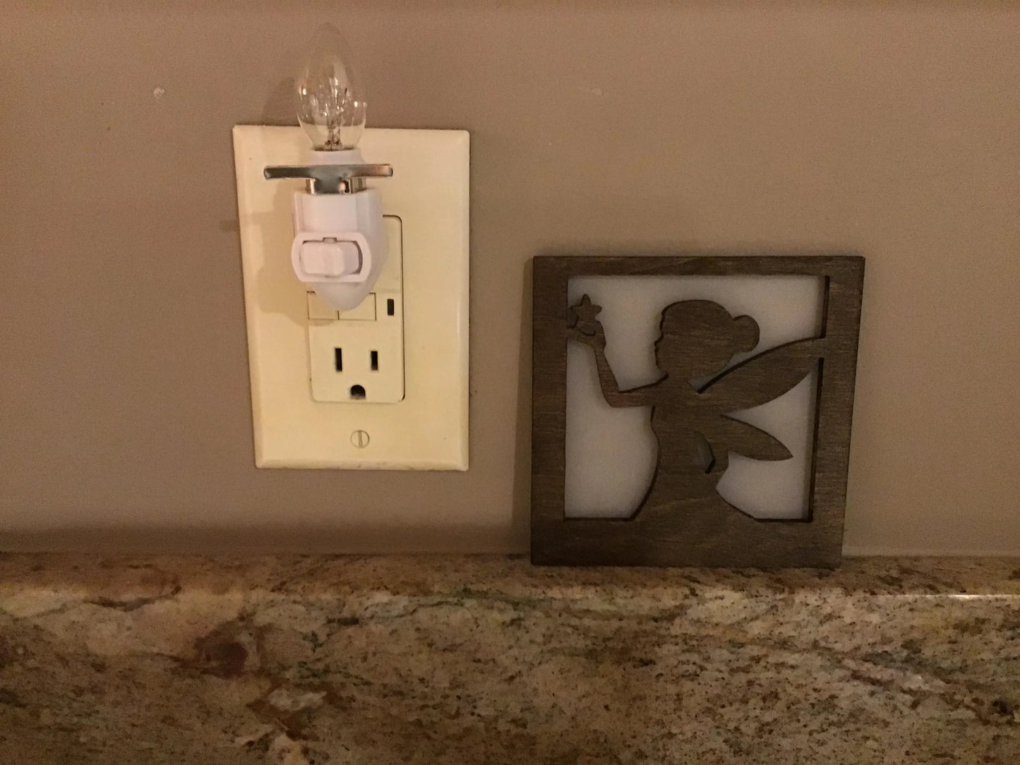 Swivel Night Light with Interchangeable Shade - Fairy Design