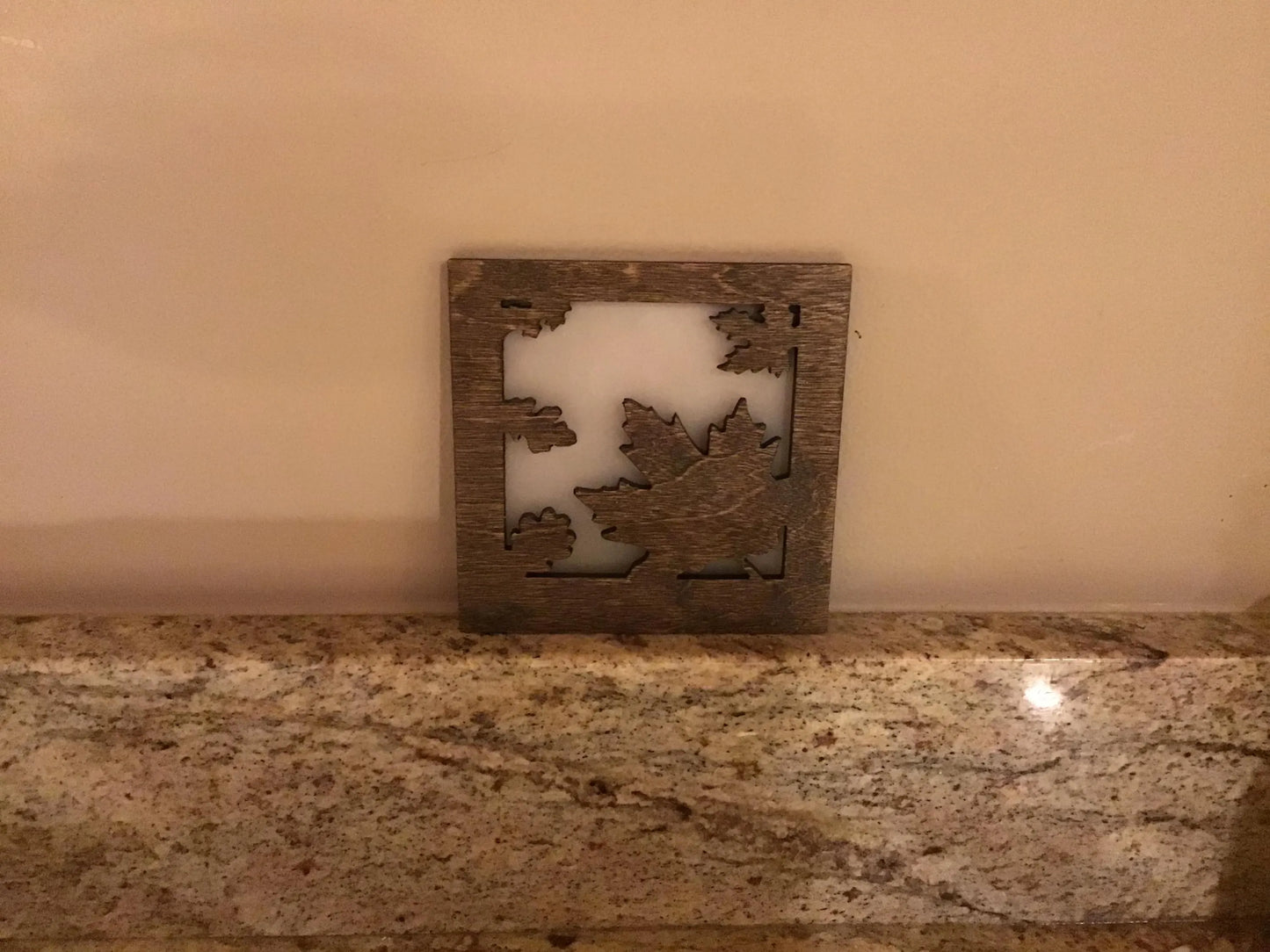 Swivel Night Light with Interchangeable Shade - Falling Leaves Design