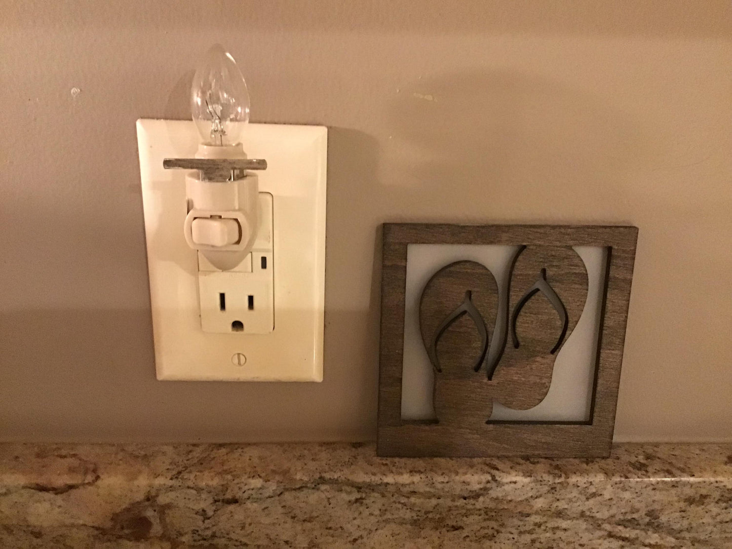 Swivel Night Light with Interchangeable Shade - Flip Flops Design