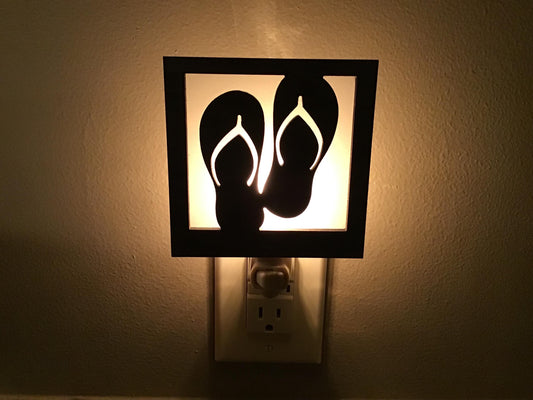 Swivel Night Light with Interchangeable Shade - Flip Flops Design