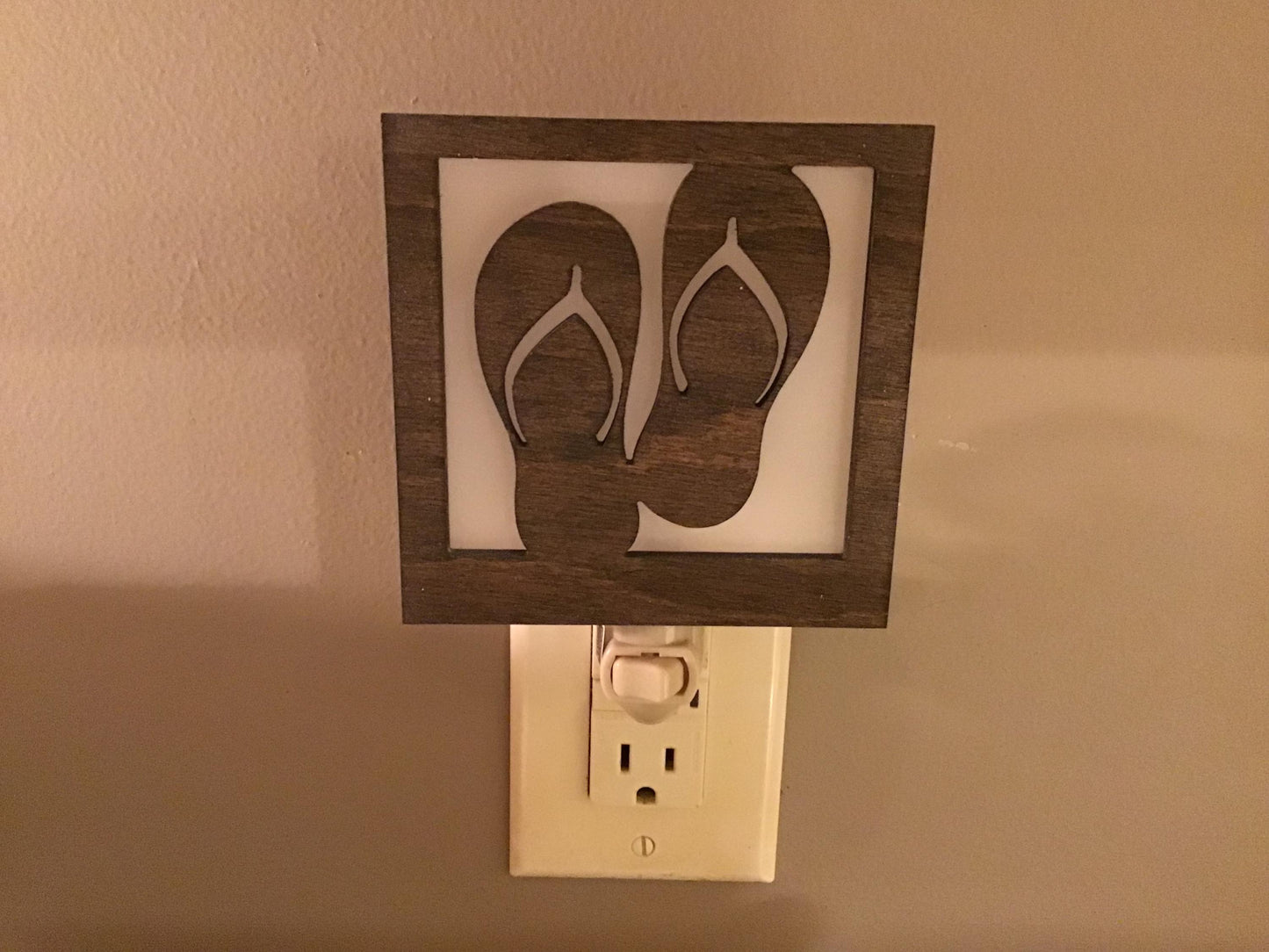 Swivel Night Light with Interchangeable Shade - Flip Flops Design