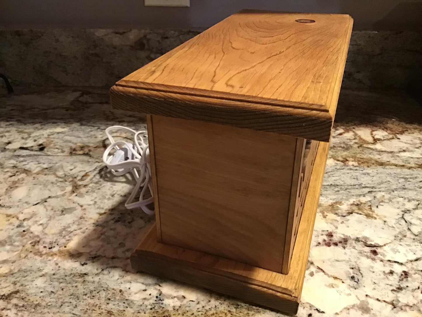 Rustic Wood Accent/Table Lamp - Galloping Horses Design