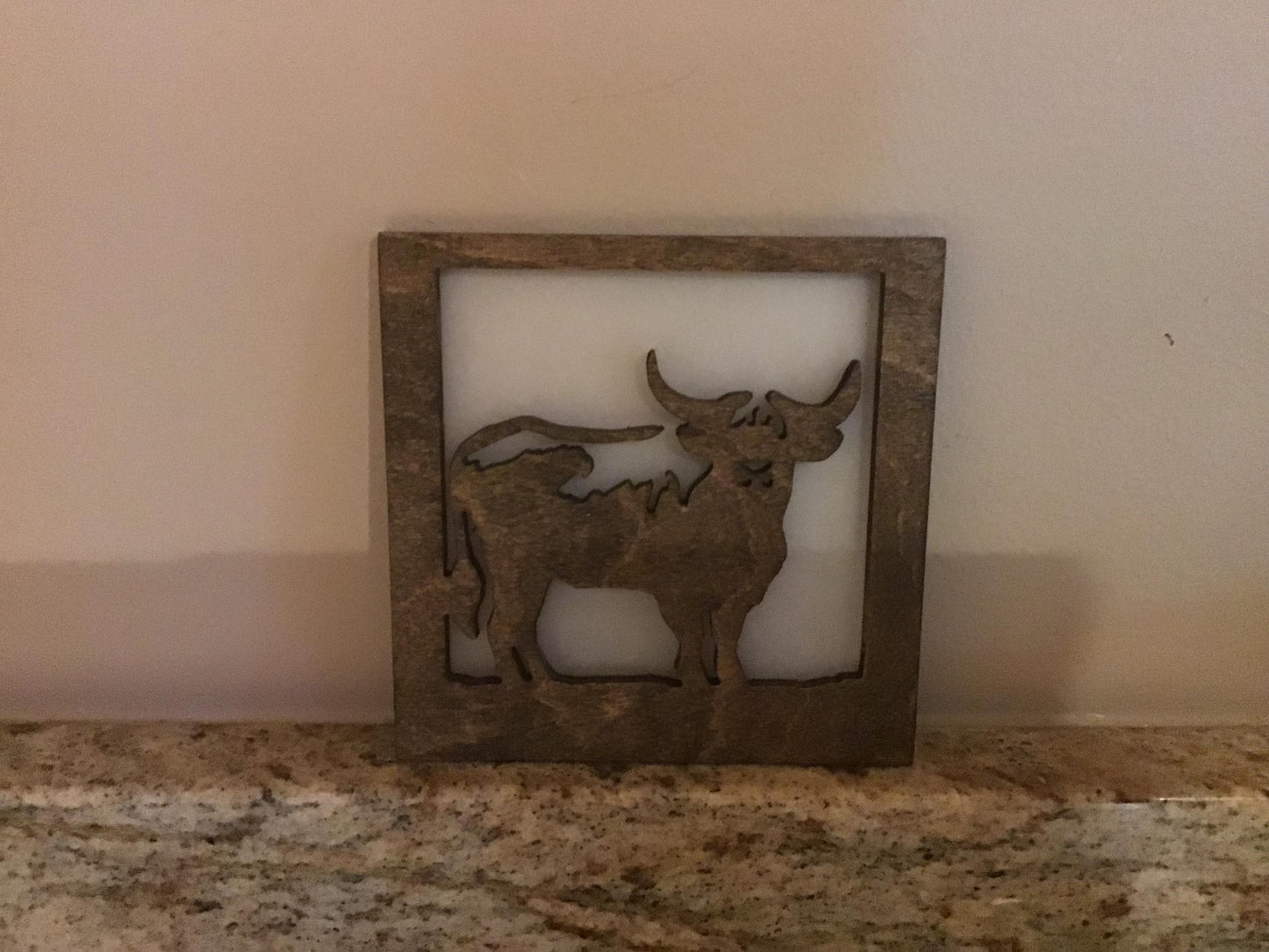 Swivel Night Light with Interchangeable Shade - Highland Cow Design