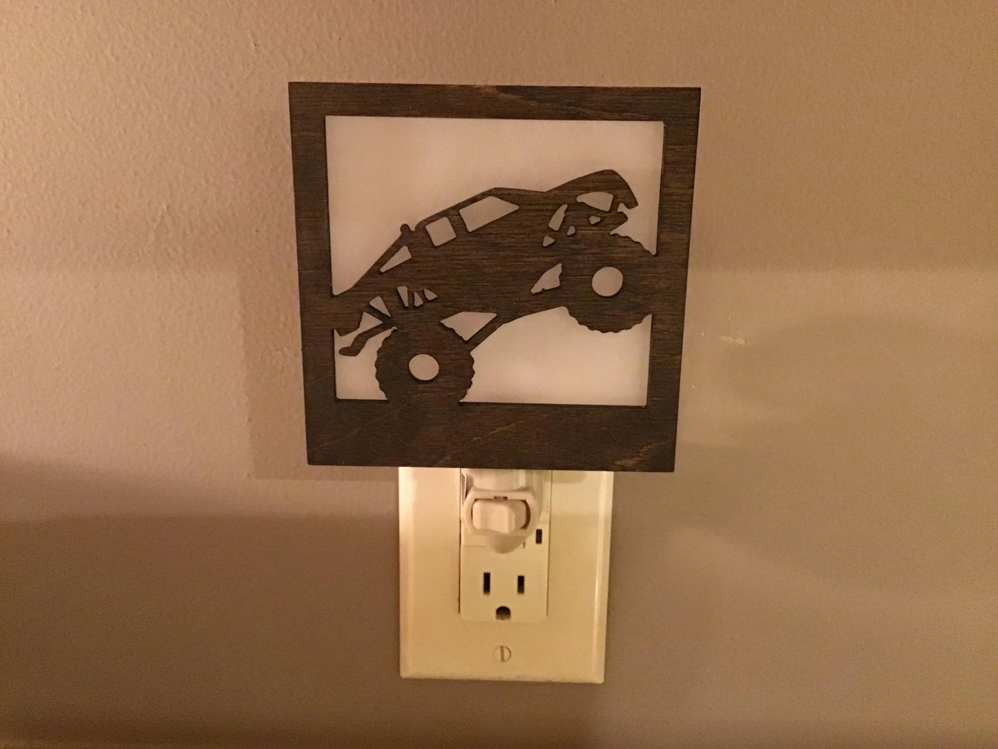Swivel Night Light with Interchangeable Shade - Monster Truck Design
