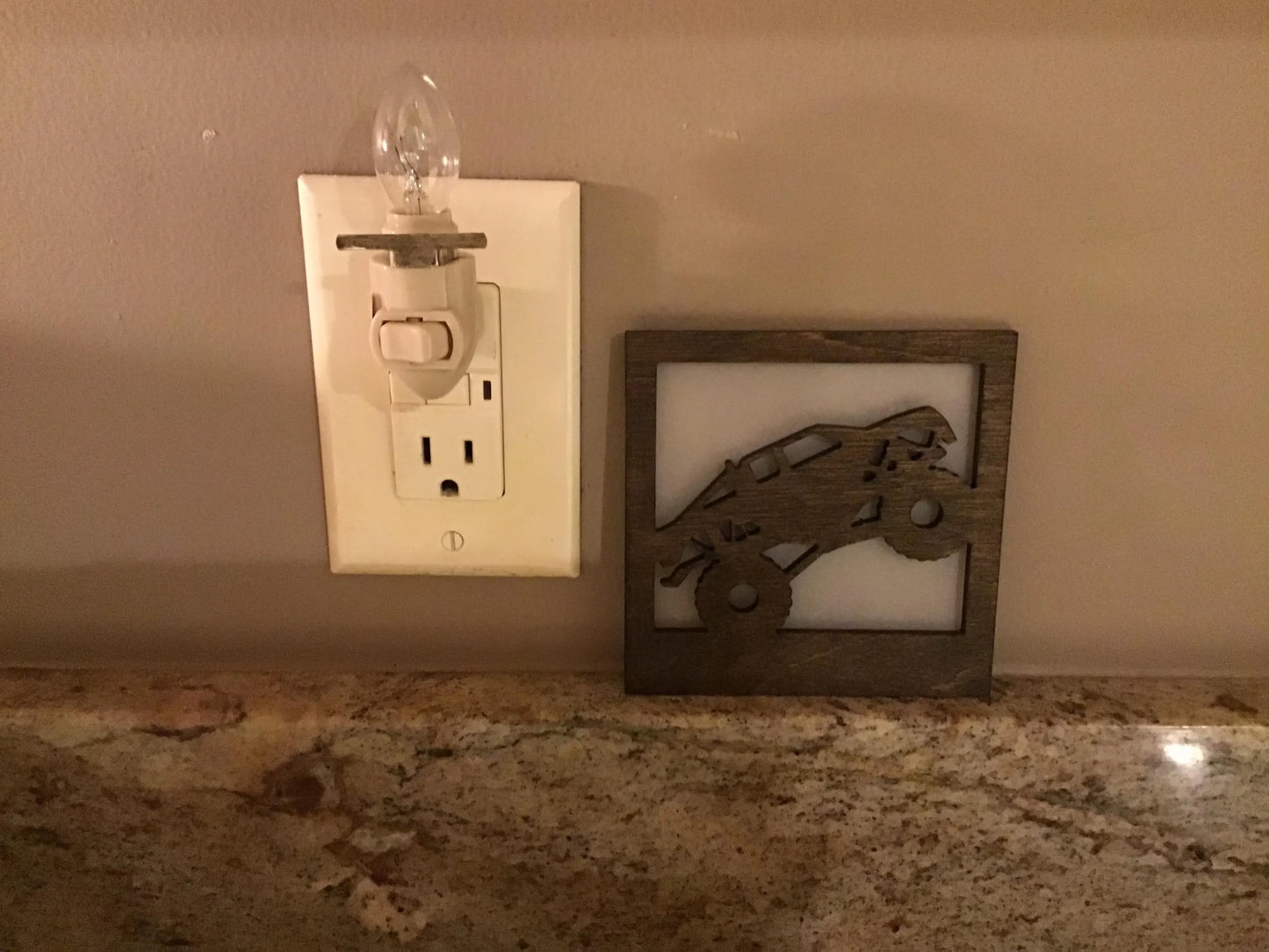 Swivel Night Light with Interchangeable Shade - Monster Truck Design