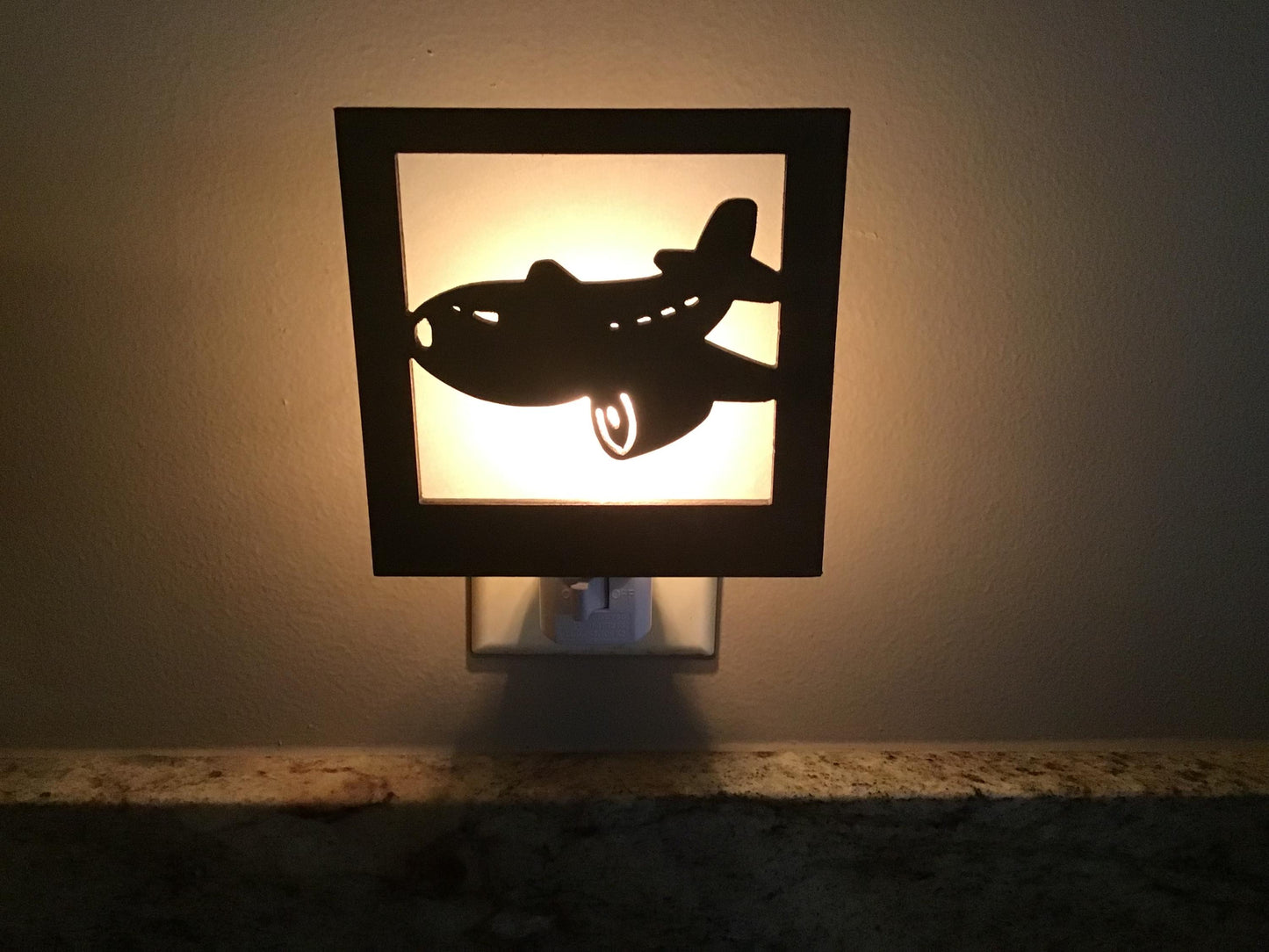 Swivel Night Light with Interchangeable Shade - Toy Plane Design