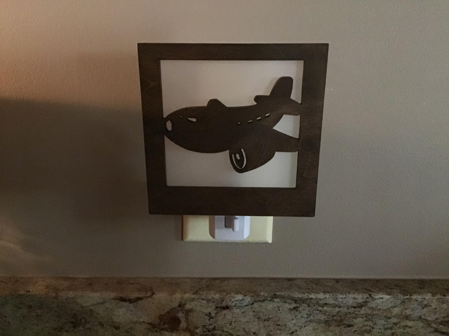 Swivel Night Light with Interchangeable Shade - Toy Plane Design