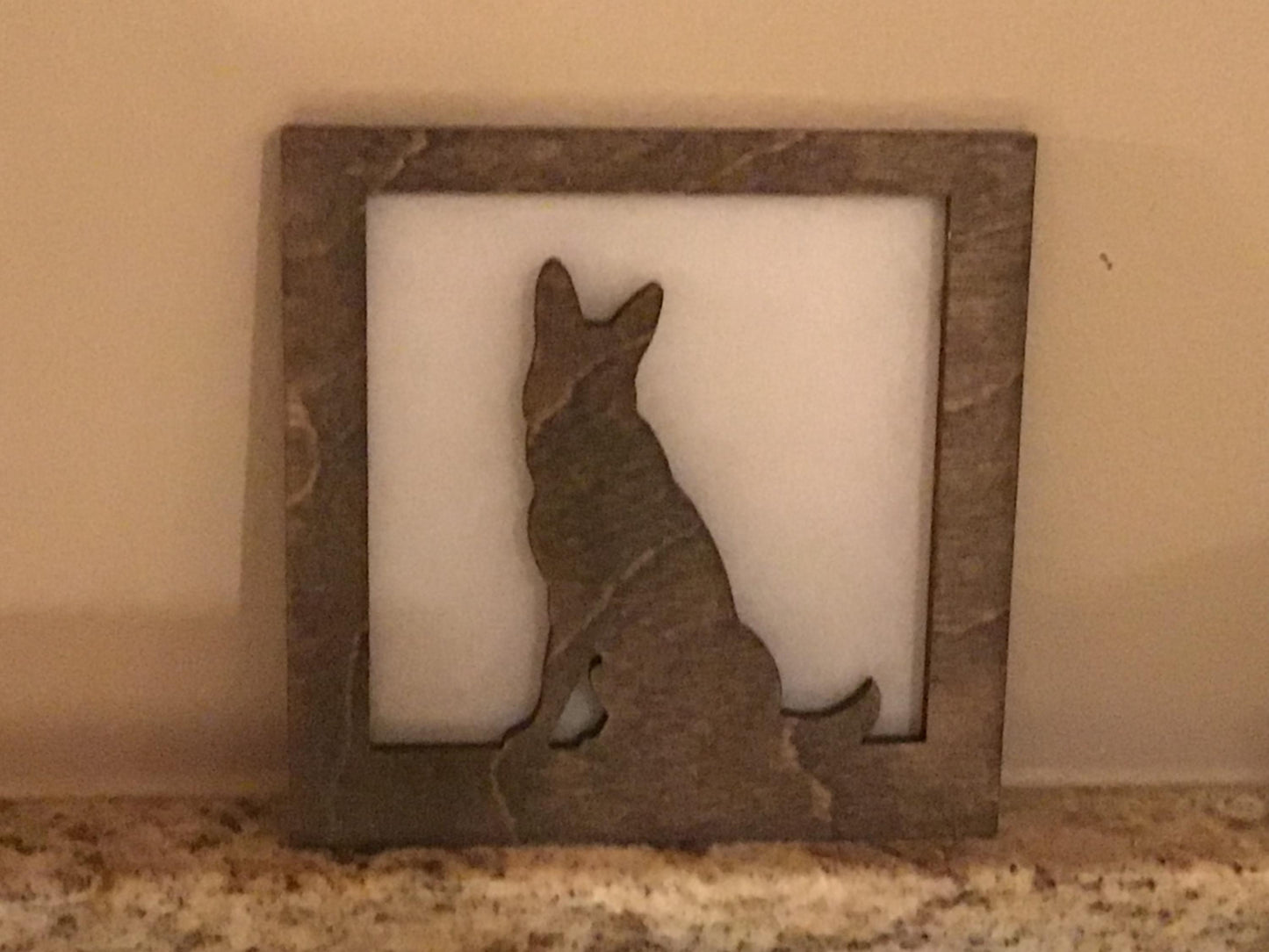 Swivel Night Light with Interchangeable Shade - German Shepherd or Alsatian Dog Breed Design