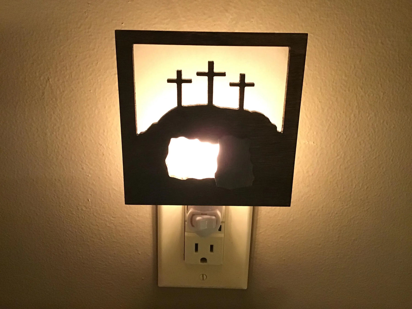 Swivel Night Light with Interchangeable Shade - Jesus' Empty Tomb Design