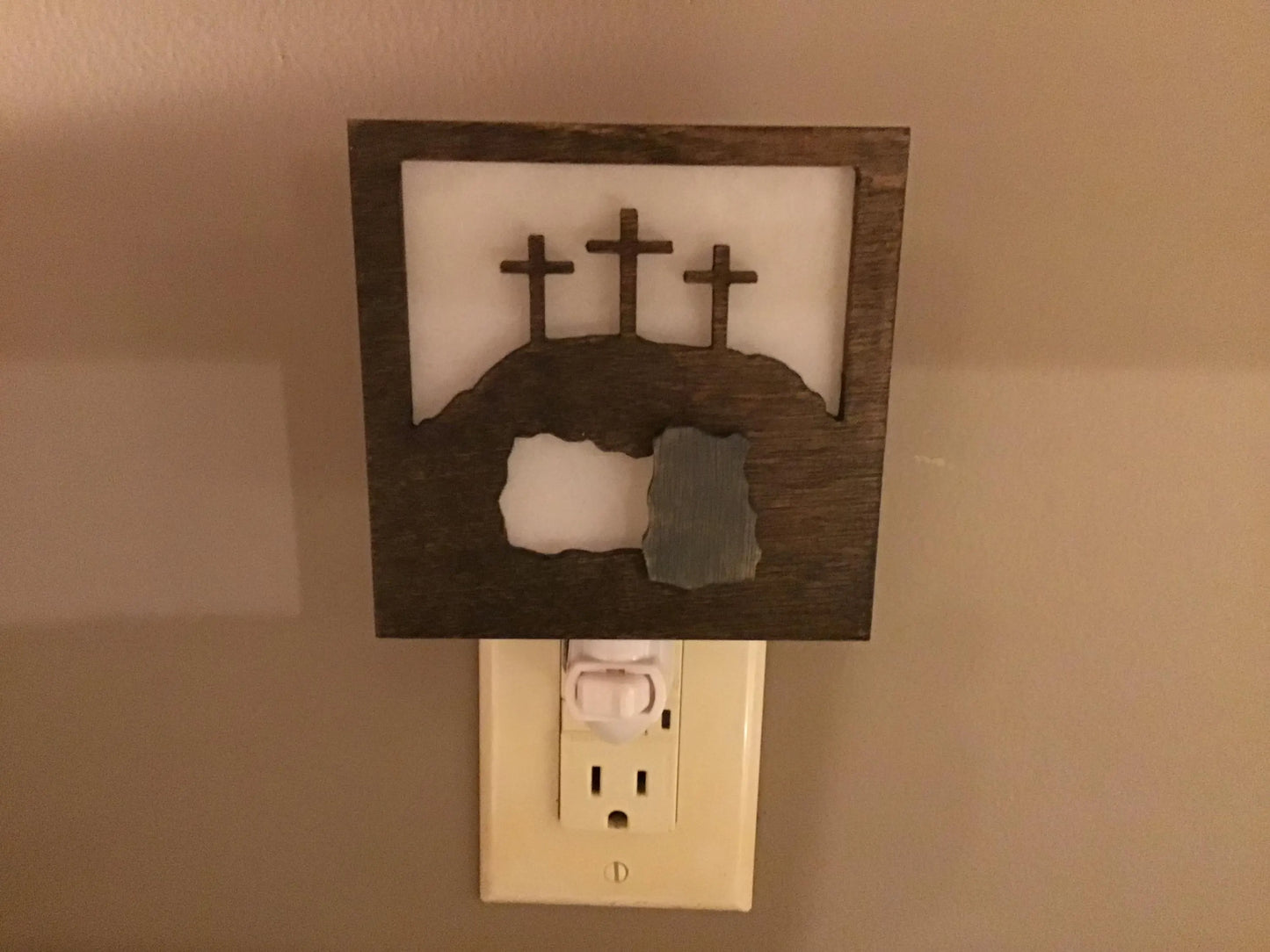 Swivel Night Light with Interchangeable Shade - Jesus' Empty Tomb Design