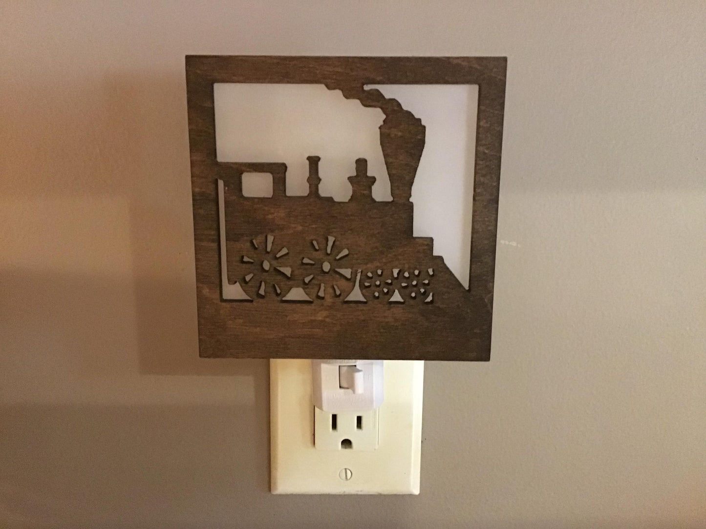 Swivel Night Light with Interchangeable Shade - Train Design