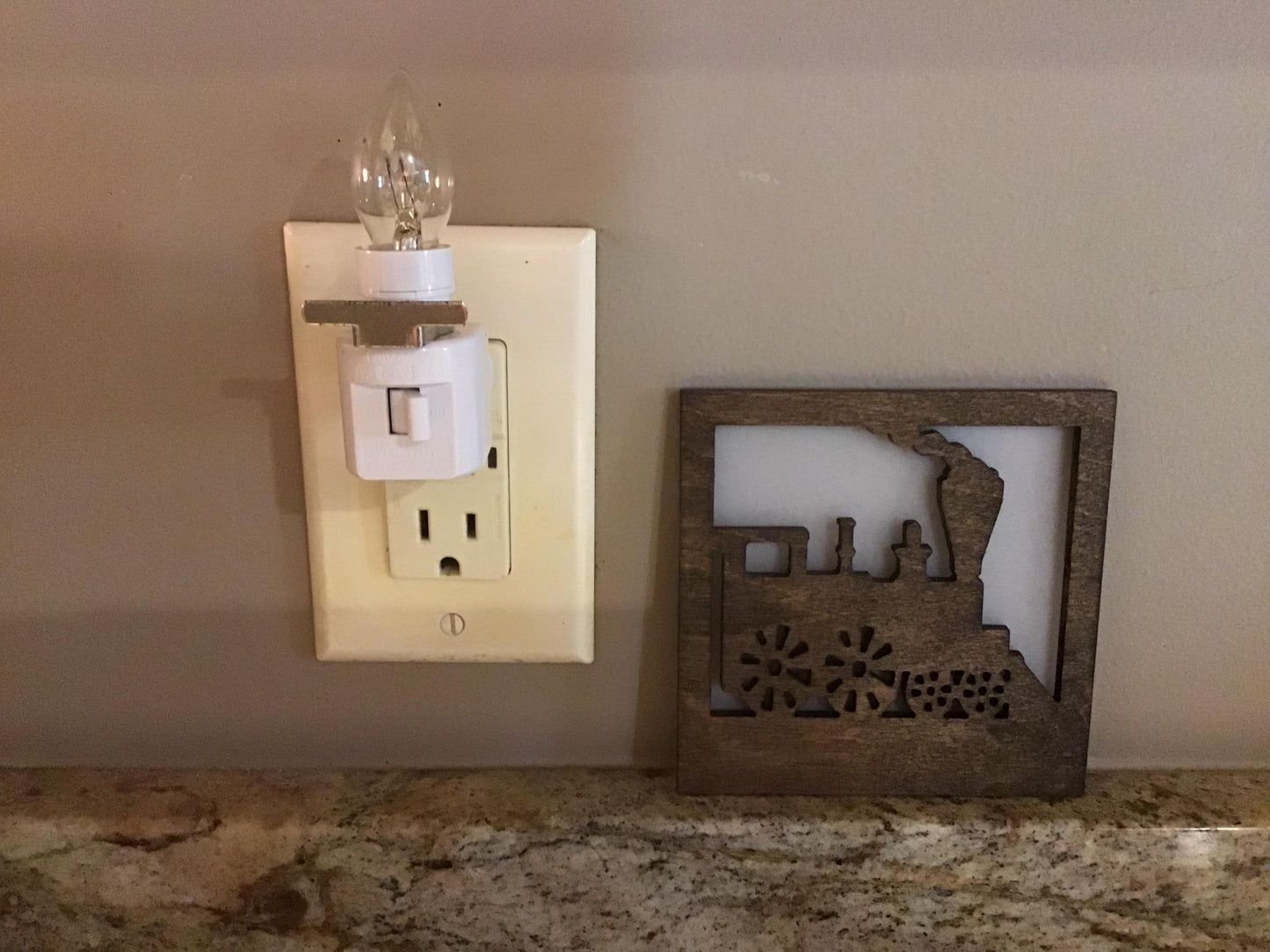Swivel Night Light with Interchangeable Shade - Train Design