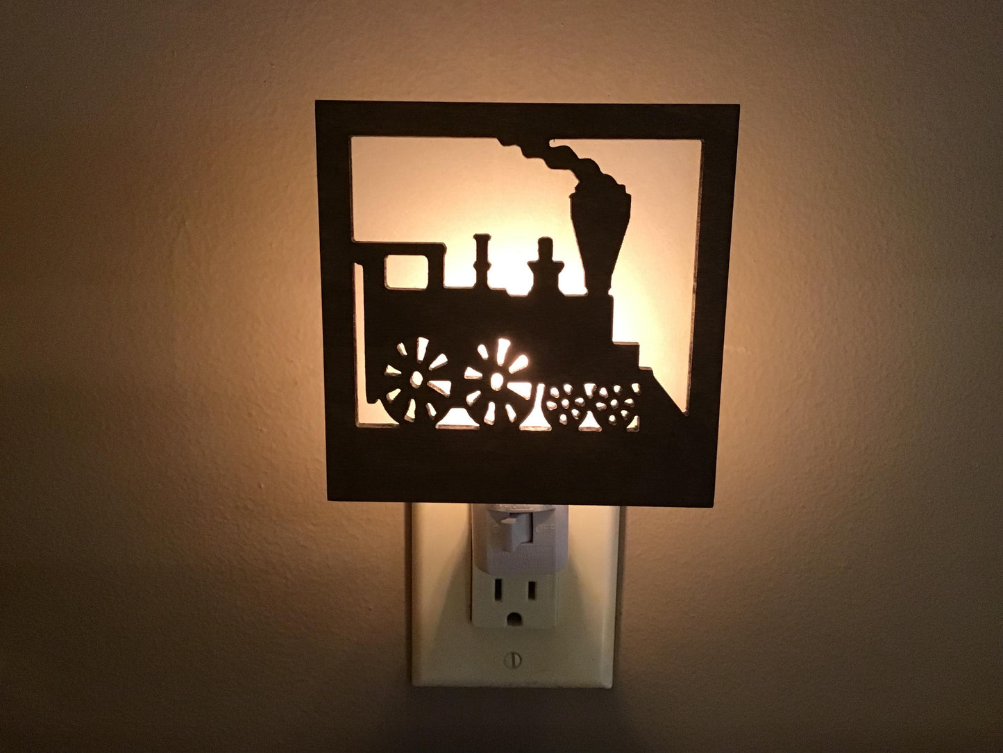 Swivel Night Light with Interchangeable Shade - Train Design