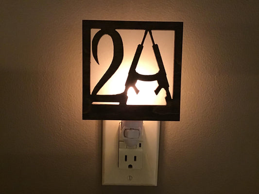 Swivel Night Light with Interchangeable Shade - 2nd Amendment (2A) Design