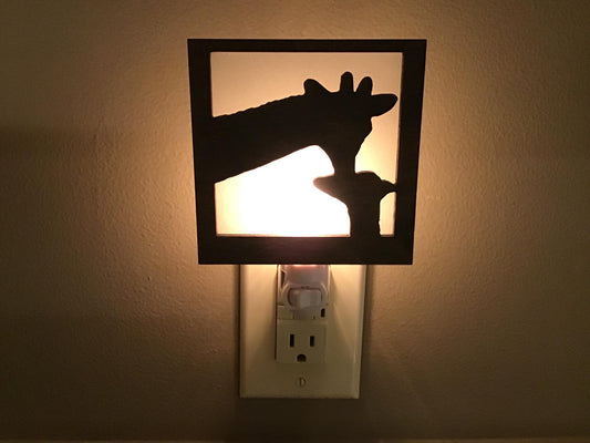 Swivel Night Light with Interchangeable Shade - Mama and Baby Giraffe Design