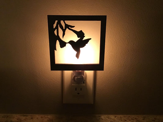 Swivel Night Light with Interchangeable Shade - Hummingbird Design