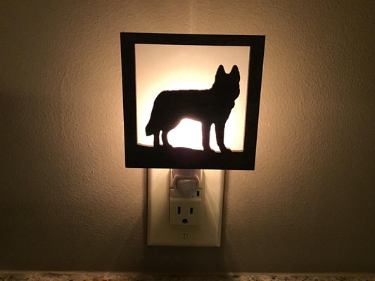 Swivel Night Light with Interchangeable Shade - Husky Dog Breed Design