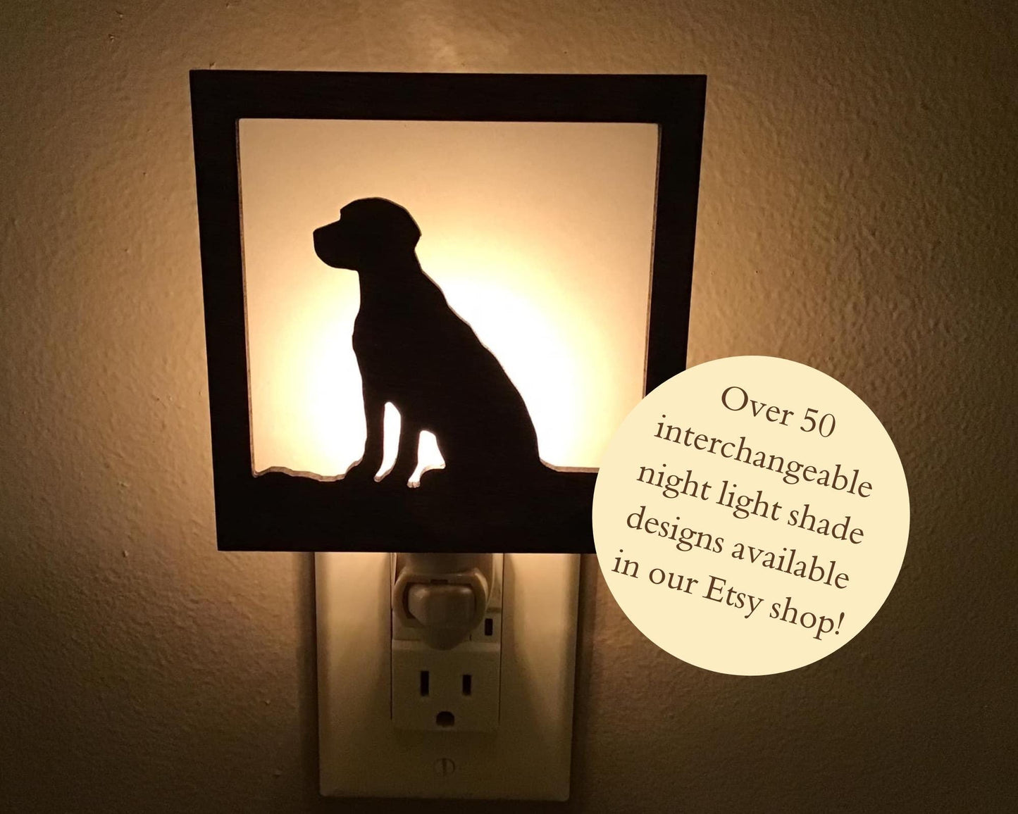 Swivel Night Light with Interchangeable Shade - Labrador Retriever Dog Breed Design